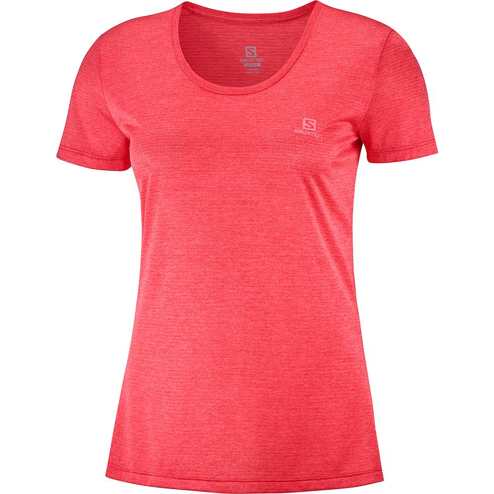 SALOMON AGILE SS W Philippines - Women's Tee Shirts - Orangered | 029764-IUR